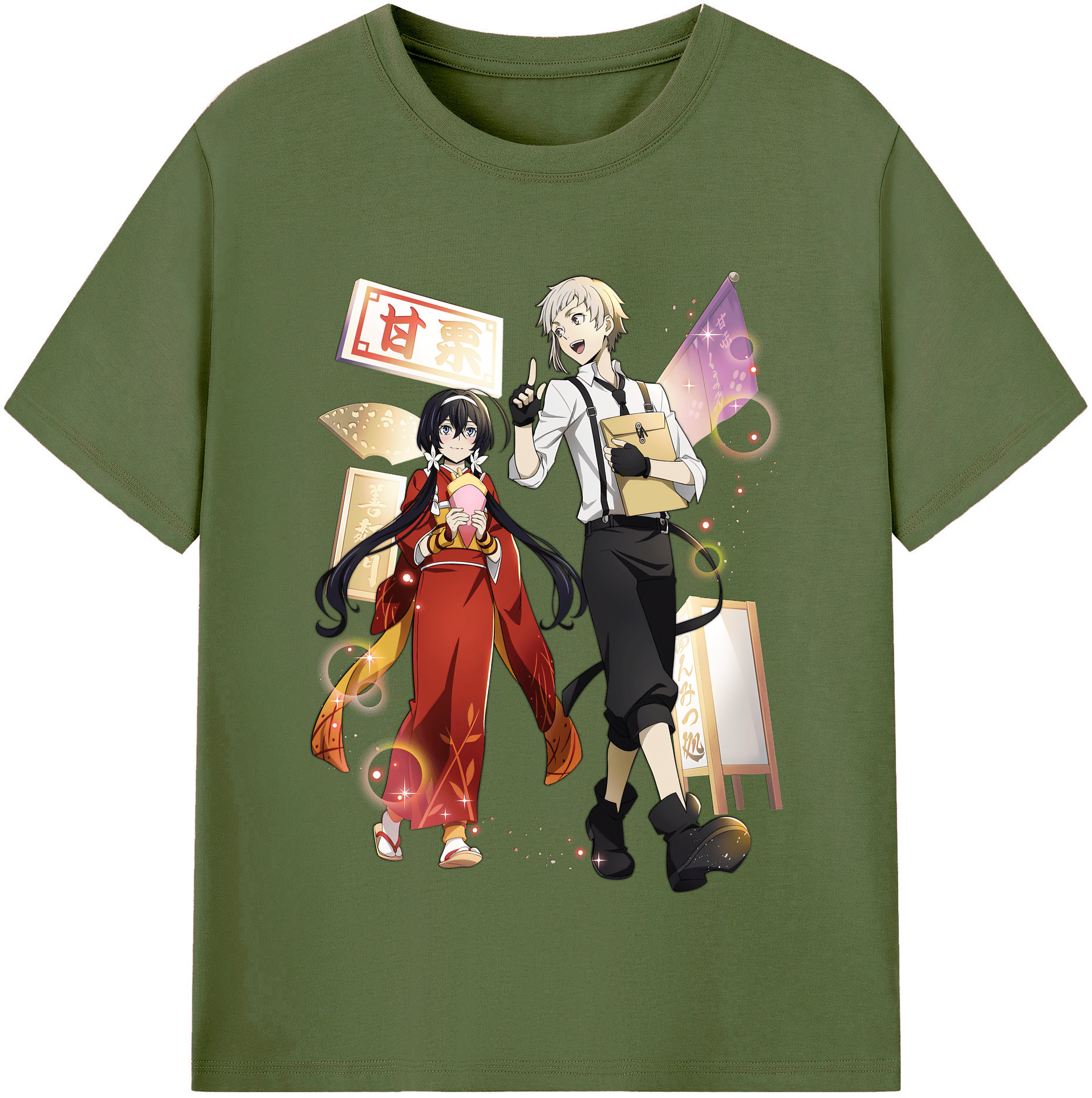 （画像用） 文豪ストレイドッグス Bungo Stray Dogs 綿100％半袖Tシャツ（フロントプリント）